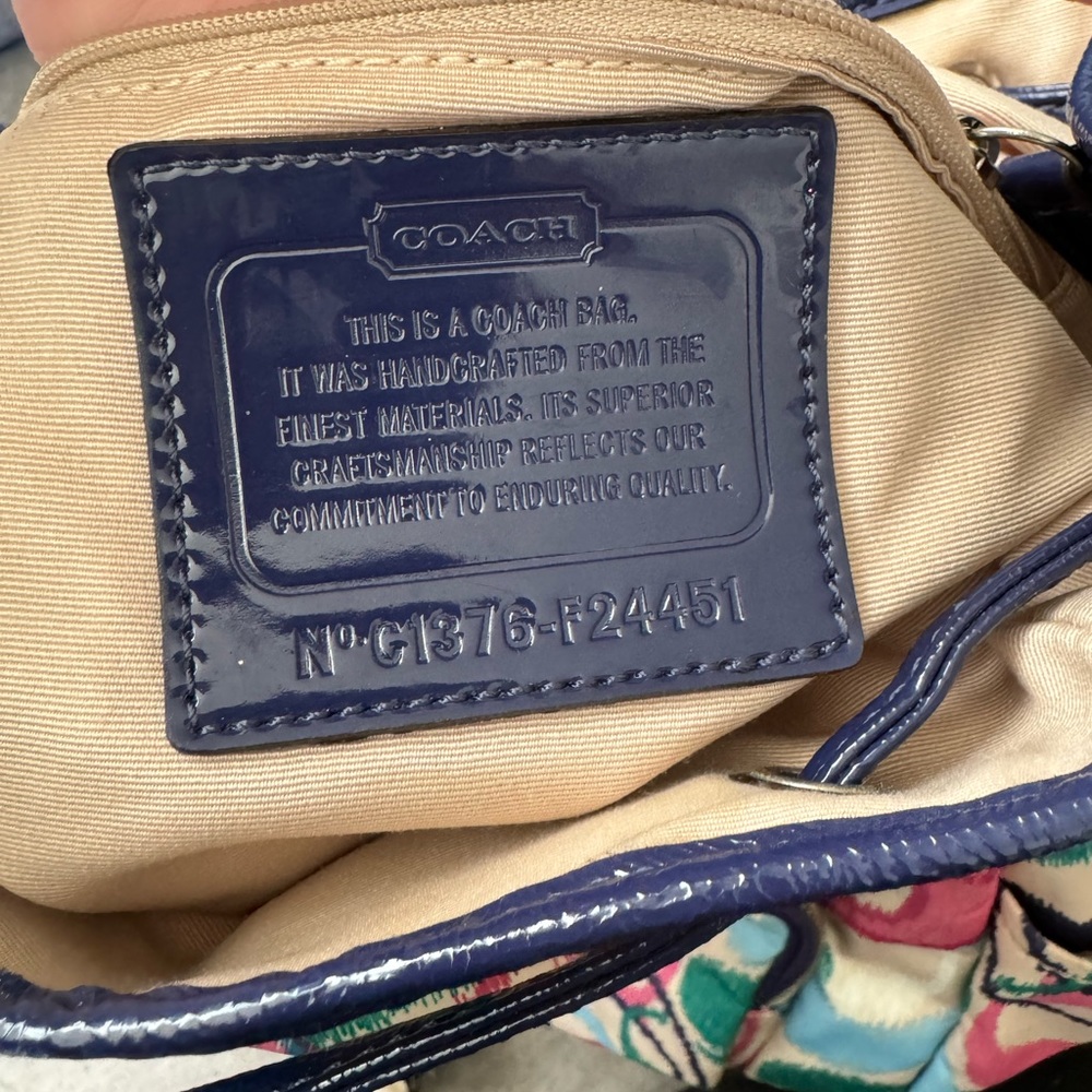 Coach Ikat Print Small Backpack - Picture 5 of 8